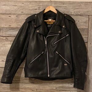 Men’s Harley-Davidson Black Leather Biker Jacket medium
